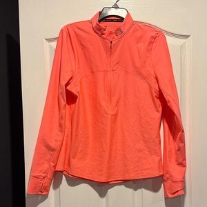 Under Armour Women's Bright Coral Quarter-Zip Sweatshirt